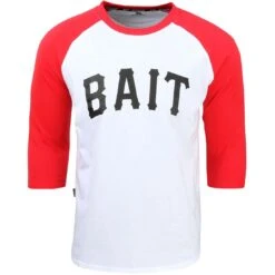 BAIT Men Core Raglan Tee (white / Red) -Our Apparel Shop 08 21 15bait 091