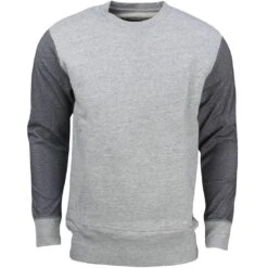 Zanerobe Men Montage 3D Crew Sweatshirt (gray / Grey Marle / Navy Mesh)
