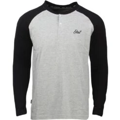 BAIT Men Core Henley Long Sleeve Tee (gray / Black) -Our Apparel Shop 09 14 15bait 019