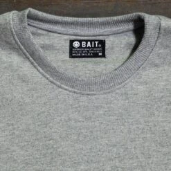 BAIT Men Premium Crew Neck Sweater - Made In Los Angeles (gray / Heather) -Our Apparel Shop 20160601 img 8049