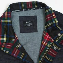 BAIT Men Denim Plaid Jacket (navy / Blue) -Our Apparel Shop 20180123 v07a7512