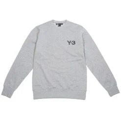 Adidas Y-3 Men Classic Logo Front Crew Sweater (gray / Heather)