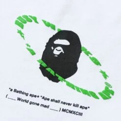 A Bathing Ape Men Universe Ape Loose Fit Long Sleeve Tee (white) -Our Apparel Shop ap1g70111011wht 2