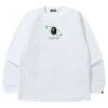 A Bathing Ape Men Universe Ape Loose Fit Long Sleeve Tee (white) -Our Apparel Shop ap1g70111011wht 3