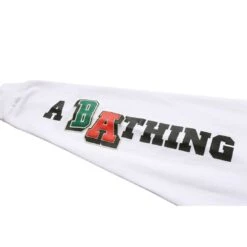 A Bathing Ape Men Multi Fonts Relaxed Fit Heavy Weight Long Sleeve Tee (white) -Our Apparel Shop ap1i30111001wht 3