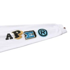 A Bathing Ape Men Multi Fonts Relaxed Fit Heavy Weight Long Sleeve Tee (white) -Our Apparel Shop ap1i30111001wht 4