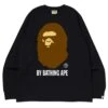 A Bathing Ape Men By Bathing Ape Long Sleeve Tee (black) -Our Apparel Shop ap1i30111021blk 1