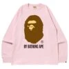 A Bathing Ape Men By Bathing Ape Long Sleeve Tee (pink) -Our Apparel Shop ap1i30111021pnk