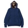 A Bathing Ape Men Overdye 2nd Ape Full Zip Hoodie (navy) -Our Apparel Shop ap1i30115003nvy l 1 1