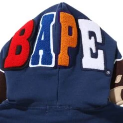 A Bathing Ape Men Overdye 2nd Ape Full Zip Hoodie (navy) -Our Apparel Shop ap1i30115003nvy l 4 1