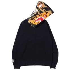 A Bathing Ape Men Tiger Full Zip Hoodie (black)