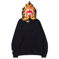 A Bathing Ape Men Tiger Full Zip Hoodie (black) -Our Apparel Shop ap1i30115014blk 6
