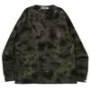 A Bathing Ape Men Tie Dye One Point Pocket Relaxed Fit Long Sleeve Tee (black)