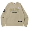 A Bathing Ape Men Bape Multi Label Relaxed Fit Crewneck (beige) -Our Apparel Shop ap1i80113005bei 1