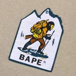 A Bathing Ape Men Bape Multi Label Relaxed Fit Crewneck (beige) -Our Apparel Shop ap1i80113005bei 3