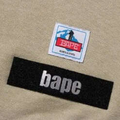 A Bathing Ape Men Bape Multi Label Relaxed Fit Crewneck (beige) -Our Apparel Shop ap1i80113005bei 5