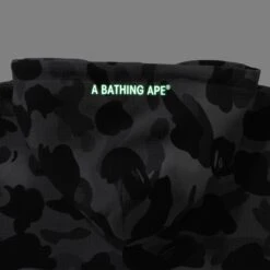 A Bathing Ape Men Grid Camo Pullover Hoodie (black) -Our Apparel Shop ap1i80114005blk 4