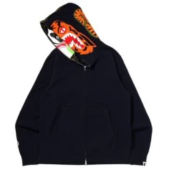 A Bathing Ape Men Crazy Face Full Zip Hoodie (navy) -Our Apparel Shop ap1i80115010nvy 2