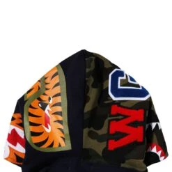 A Bathing Ape Men Crazy Face Full Zip Hoodie (navy) -Our Apparel Shop ap1i80115010nvy 4