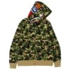A Bathing Ape Men Big ABC Camo Shark Full Zip Hoodie (green) -Our Apparel Shop ap1i80115011grn 1