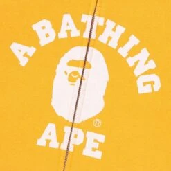 A Bathing Ape Men College Gradation Relaxed Fit Full Zip Hoodie (orange) -Our Apparel Shop ap1j30115004org 3 1