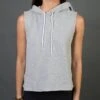 Adidas Women Sleeveless Pullover Hoodie (gray / Medium Grey Heather)