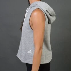Adidas Women Sleeveless Pullover Hoodie (gray / Medium Grey Heather) -Our Apparel Shop apparel428 0543