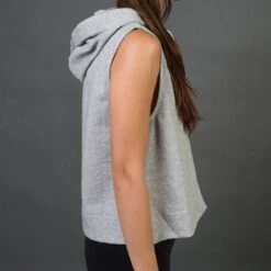 Adidas Women Sleeveless Pullover Hoodie (gray / Medium Grey Heather) -Our Apparel Shop apparel428 0546