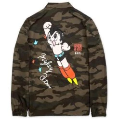 BAIT X Astro Boy Men Mighty Atom Coaches Jacket (camo) -Our Apparel Shop baabmightcoaccm 2 update