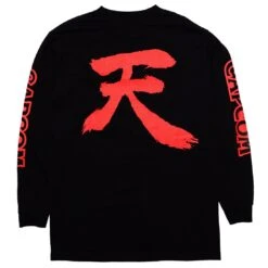 BAIT X Street Fighter Men Akuma Long Sleeve Tee (black) -Our Apparel Shop baakumalsteeblk 5