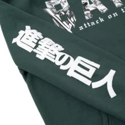 BAIT X Attack On Titan Men Titan BAIT Logo Hoody (green) -Our Apparel Shop baaotbaithdygrn 3