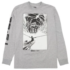 BAIT X Attack On Titan Men King Reiss Long Sleeve Tee (gray)