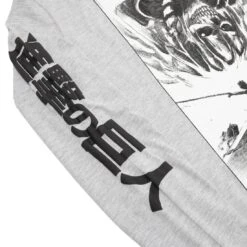 BAIT X Attack On Titan Men King Reiss Long Sleeve Tee (gray) -Our Apparel Shop baaotkinglsgr 3