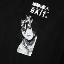 BAIT X Attack On Titan Men Mikasa Crewneck Sweater (black) -Our Apparel Shop baaotmikacrwbk 2