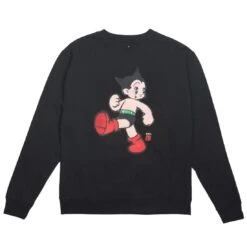 BAIT X Astro Boy Men Vintage Crewneck Sweater (black)
