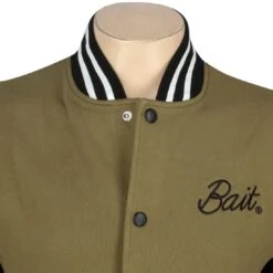 BAIT Basics Baseball Jacket (olive / Black) -Our Apparel Shop babajacketobk thum4 43114