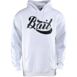 BAIT Script Logo Pullover Hoody (white / Black)
