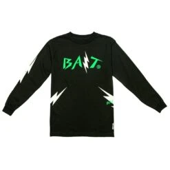 BAIT Men Bolt Long Sleeve Tee (black / Green)