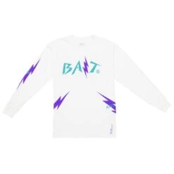BAIT Men Bolt Long Sleeve Tee (white / Teal)