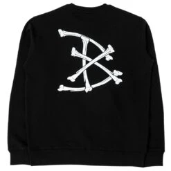 BAIT Men Bones Crewneck Sweater (black) -Our Apparel Shop babonesweat23blk 2