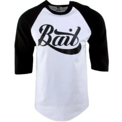 BAIT Script Logo Raglan Tee (white / Black / Black)