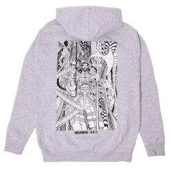 BAIT X Brzrkr #1 Men Tradd Moore Cover Black And White Cover Hoody (gray) -Our Apparel Shop babrztracovhdgr 3ac