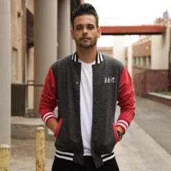 BAIT Baseball Jacket (black / Red)