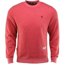 BAIT B Letter Invisible Pockets Fitted Crewneck (red) -Our Apparel Shop babt140213 002bred thum1 46079