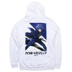 BAIT X Cowboy Bebop Men Versus Hoody (white) -Our Apparel Shop bacbebopvshdywh 4
