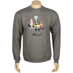 BAIT X SpongeBob Group Crewneck (gray / Gunmetal / Heather)
