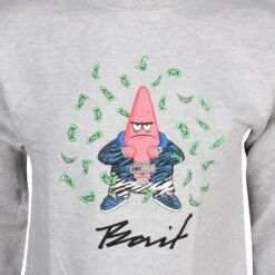 BAIT X SpongeBob Patrick Crewneck (gray) -Our Apparel Shop bacrptrckv1gry thum5 44152