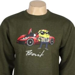 BAIT X SpongeBob SpongeBob SquarePants Crewneck (olive) -Our Apparel Shop bacrspngev2oli thum5 43461