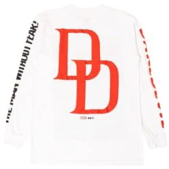 BAIT X Daredevil Men Comic Long Sleeve Tee (white) -Our Apparel Shop baddcomiclstewh 4