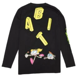 BAIT X Dexter's Laboratory Men BAIT Logo Long Sleeve Tee (black) -Our Apparel Shop badexlablsteebk 6
